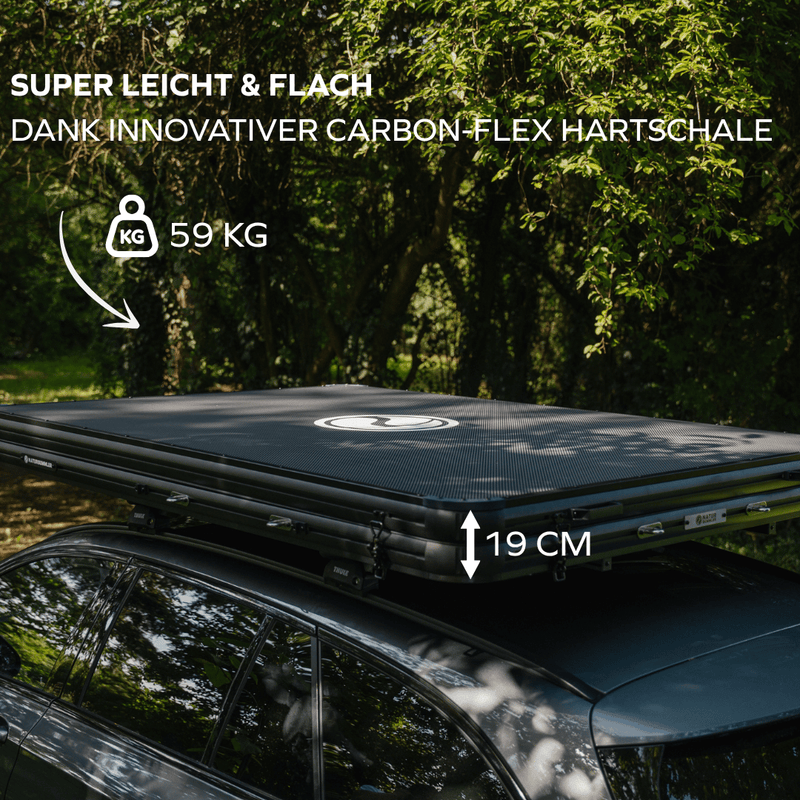 Laden Sie das Bild in Galerie -Viewer, Naturbummler Alu-Light XL 2.0 Dachzelt geoeffnet

