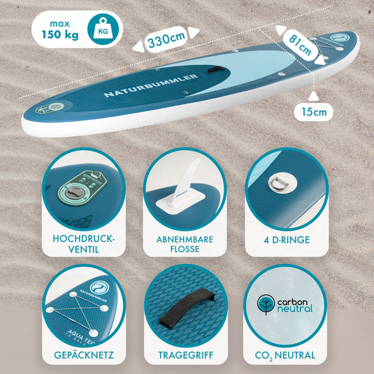 Naturbummler SUP Bundle XL – Komplett-Paket für Stand-up-Paddling