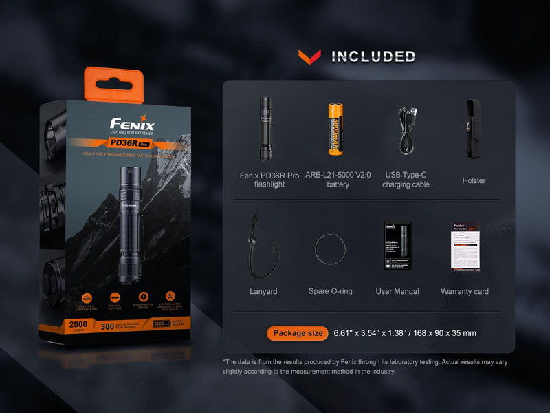 Laden Sie das Bild in Galerie -Viewer, Fenix PD36R Pro Heavy-Duty wiederaufladbare taktische Taschenlampe, 2800 Lumen
