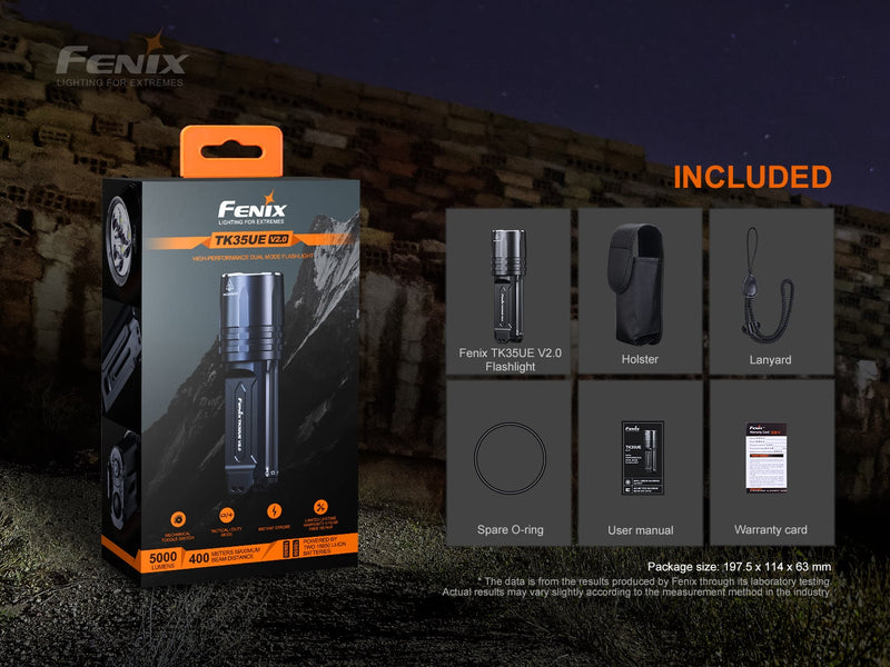 Laden Sie das Bild in Galerie -Viewer, Fenix TK35UE V2.0 Leistungsstarke taktische Dual-Mode-Taschenlampe, 5000 Lumen
