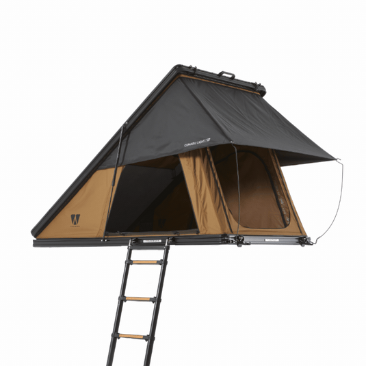 Vickywood Alu Triangle Hartschalen Dachzelt CUMARU LIGHT - geöffnet