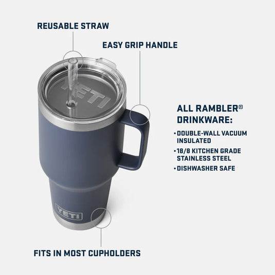 YETI Rambler® 35 oz (1 l) Trinkbecher Mit Trinkhalmdeckel