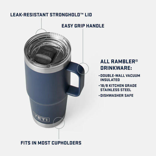YETI Rambler® 20 oz (591 ml) Reisebecher Mit Stronghold™ Deckel