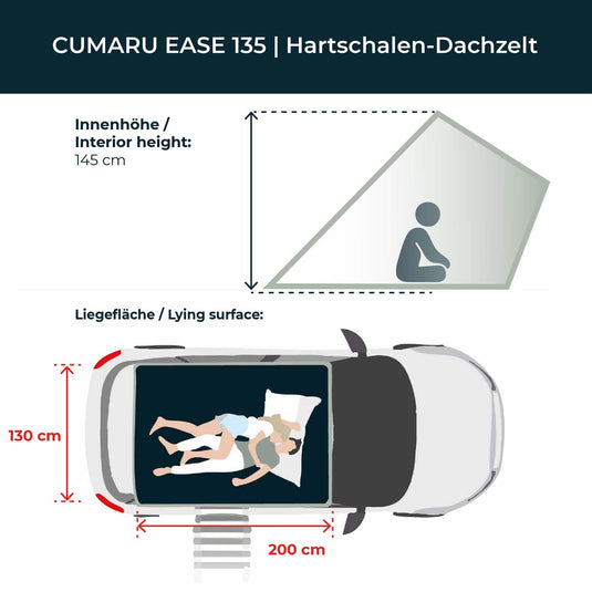 Hartschalen-Dachzelt CUMARU EASE